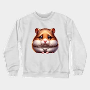 sad hamster The Tearful Hamster Crewneck Sweatshirt